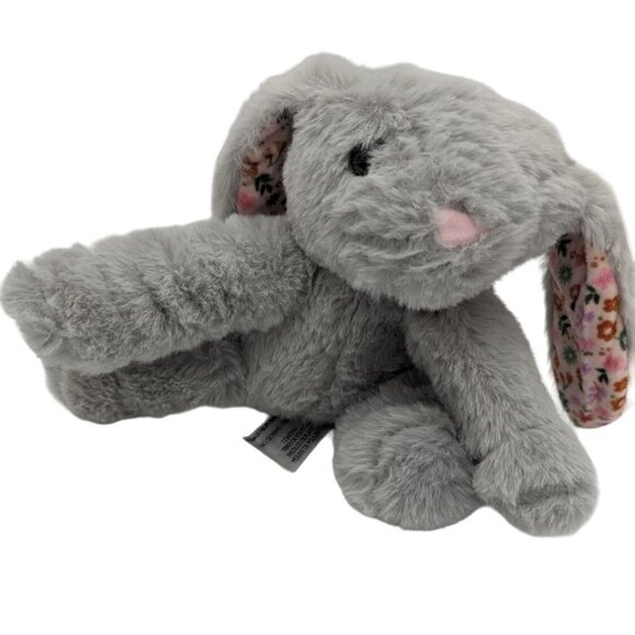 Animal Adventure gray Pink Bunny Plush 9" Floral Ears Rabbit Blossom - Picture 1 of 7